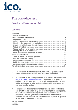 ICO lo The prejudice test