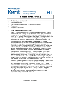 Independent Learning