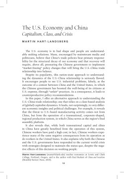 The U.S. Economy and China