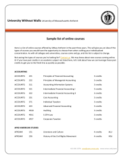 Sample list of online courses