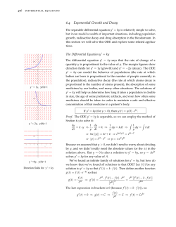 6.4 Exponential Growth and Decay