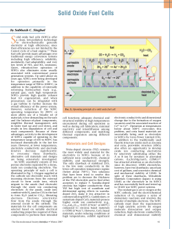 Solid Oxide Fuel Cells - The Electrochemical Society