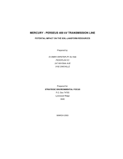 MERCURY - PERSEUS 400 kV TRANSMISSION LINE