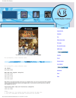 NTSC Codes User Interaction Other Fun Things