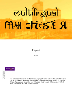 the report - Multilingual Manchester