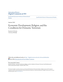 Economic Development, Religion, and the Conditions for Domestic
