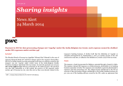 24 March 2014: Payment to HO for data processing