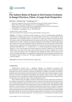 The Indirect Roles of Roads in Soil Erosion Evolution in Jiangxi