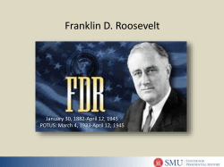 Presidents Presentation - FDR 2014