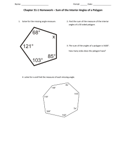 Chapter 31-1 Homework &ndash; Sum of the Interior Angles of a Polygon