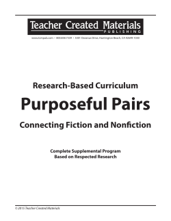 Purposeful Pairs - Teacher Created Materials