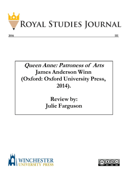 Queen Anne: Patroness of Arts