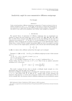 Analyticity angle for non-commutative diffusion semigroups