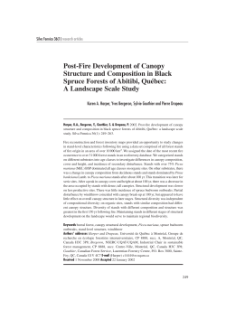 Post-Fire Development of Canopy Structure and Composition in