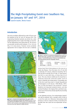 The High Precipitating Event over Southern Var, on January 18th