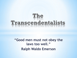 The Transcendentalists