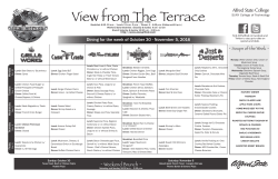 Dining for the week of October 30 - November 5, 2016