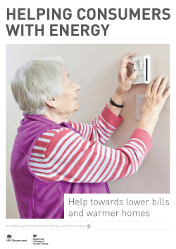 Helping consumers with energy