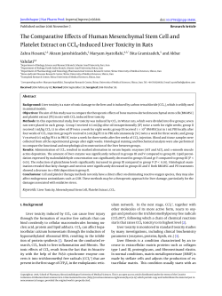 The Comparative Effects of Human Mesenchymal Stem Cell and