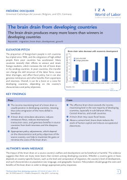 The brain drain from developing countries