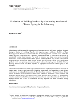 Evaluation of Building Products by Conducting Accelerated Climate
