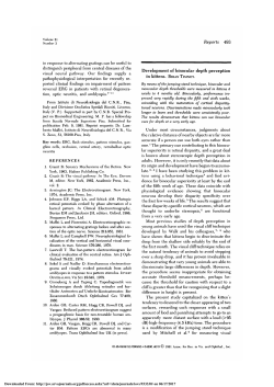 Development of binocular depth perception in