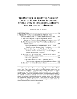 the doctrine of the inter-american court of human rights regarding
