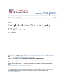 Hemoglobin-Mediated Nitric Oxide Signaling