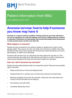 Anorexia nervosa: how to help if someone you know may have it