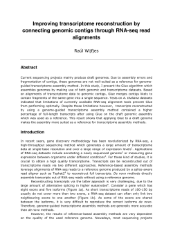 Improving transcriptome reconstruction by connecting genomic
