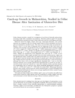 Catch-up Growth in Malnutrition, Studied in Geliac Disease