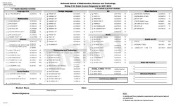 11th Grade Course Selection Sheet 2017-2018