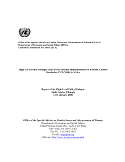 High-Level Policy Dialogue (HLPD)
