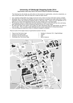 University of Edinburgh Shopping Guide 2014