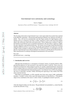 Gravitational wave astronomy and cosmology