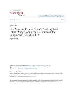 Key Words and Tricky Phrases: An Analysis of Patent Drafters
