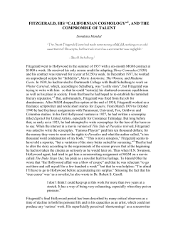 fitzgerald, his &ldquo;californian cosmology&rdquo; , and the
