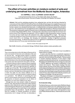 The effect of human activities on moisture content of soils and