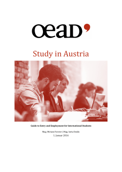 Study in Austria - Guide to Entry and Employment for International