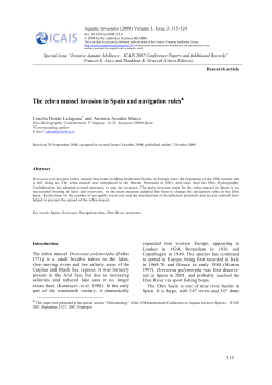 The zebra mussel invasion in Spain and navigation rules