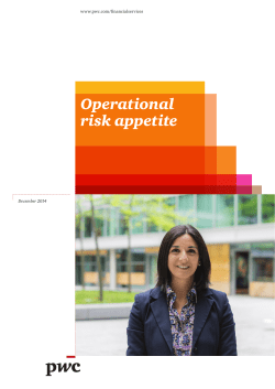 Operational risk appetite