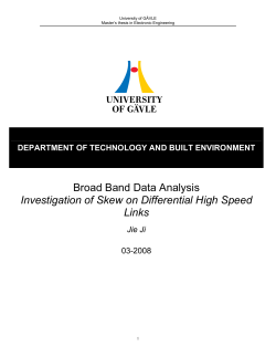 Broad Band Data Analysis Investigation of Skew on