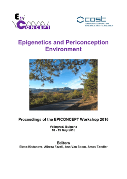 Proceedings of Workshop 2016