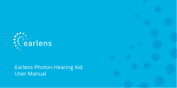 Earlens Photon Hearing Aid User Manual
