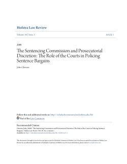 The Sentencing Commission and Prosecutorial Discretion: The Role