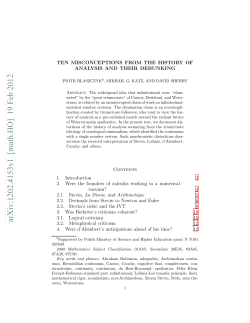 Ten Misconceptions from the History of Analysis and Their Debunking