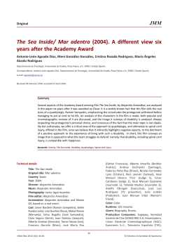 Universidad de Salamanca - Revista de Medicina y Cine