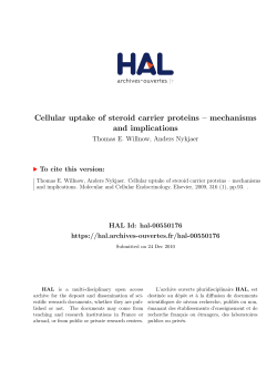 Cellular uptake of steroid carrier proteins &ndash; mechanisms and