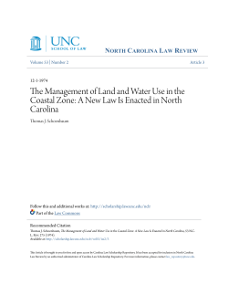 The Management of Land and Water Use in the Coastal Zone: A
