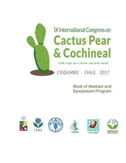 Book of Abstract - ix international congress on cactus pear and
